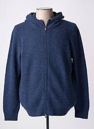 Gilet manches longues tissage chiné bleu GRAN SASSO homme