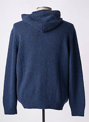 Gilet manches longues tissage chiné bleu GRAN SASSO homme