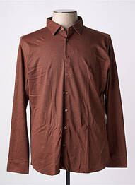 Chemise manches longues manches longues marron DESOTO homme