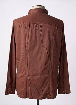 Chemise manches longues manches longues marron DESOTO homme