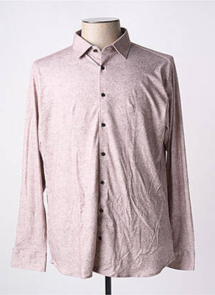 Chemise manches longues manches longues marron DESOTO homme