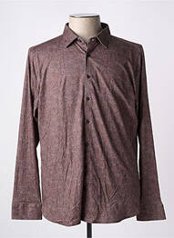 Chemise manches longues manches longues marron fonce DESOTO homme