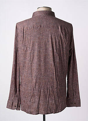 Chemise manches longues manches longues marron fonce DESOTO homme