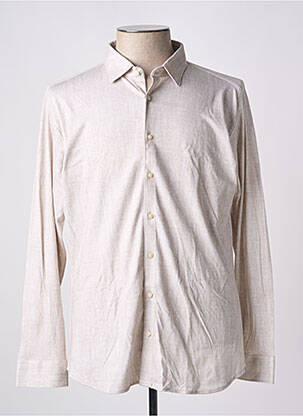 Chemise manches longues manches longues beige DESOTO homme