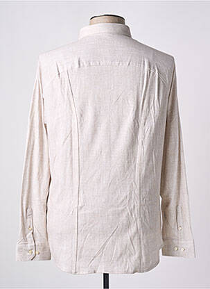 Chemise manches longues manches longues beige DESOTO homme