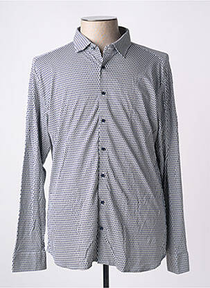 Chemise manches longues manches longues bleu DESOTO homme