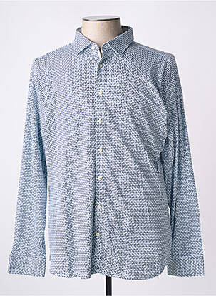Chemise manches longues manches longues bleu DESOTO homme