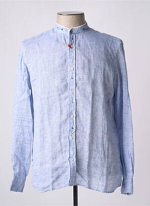 Chemise manches longues manches longues bleu BOB homme