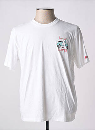 T-shirt stretch manches courtes blanc MC2 SAINT BARTH homme