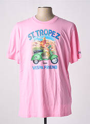 T-shirt rose MC2 SAINT BARTH pour homme seconde vue