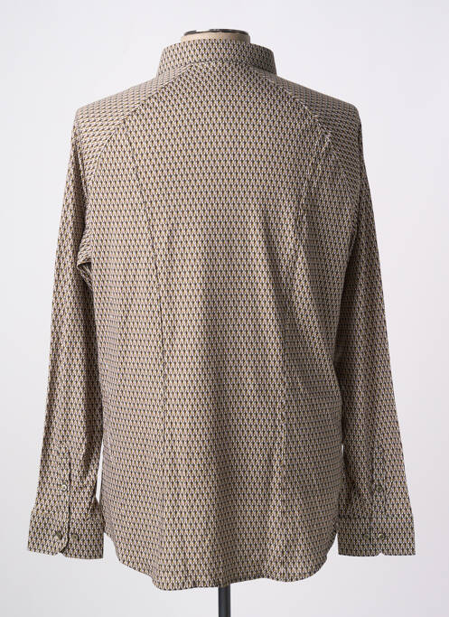 Chemise manches longues manches longues marron DESOTO homme