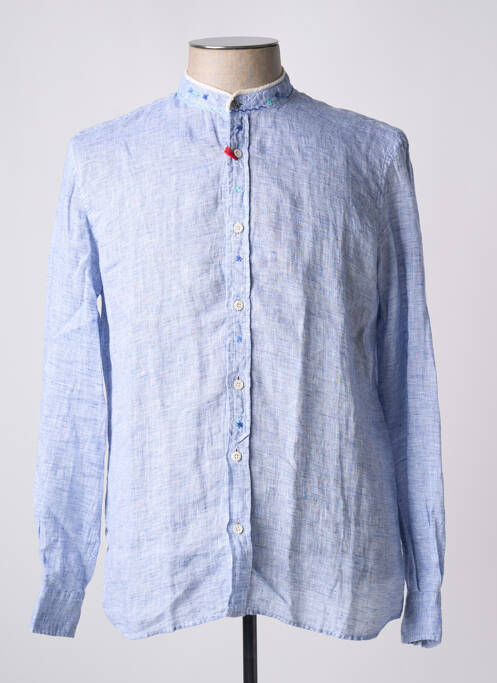 Chemise manches longues manches longues bleu BOB homme