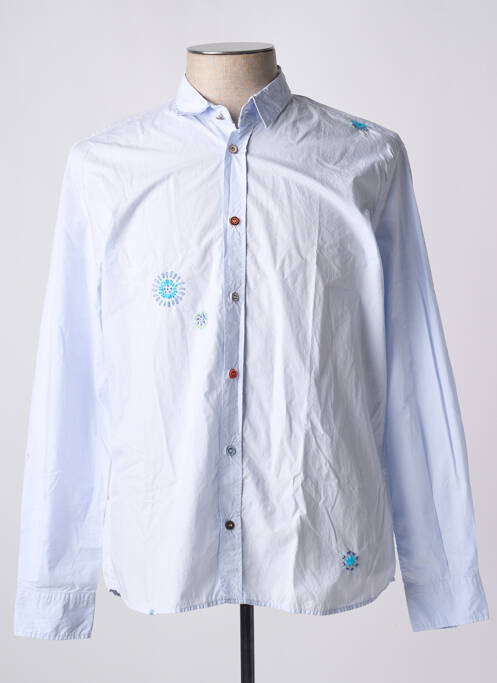 Chemise manches longues manches longues bleu BOB homme