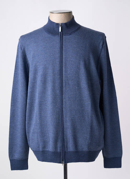 Gilet manches longues bleu GRAN SASSO pour homme