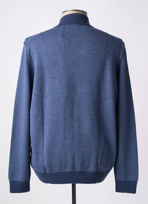 Gilet manches longues bleu GRAN SASSO pour homme