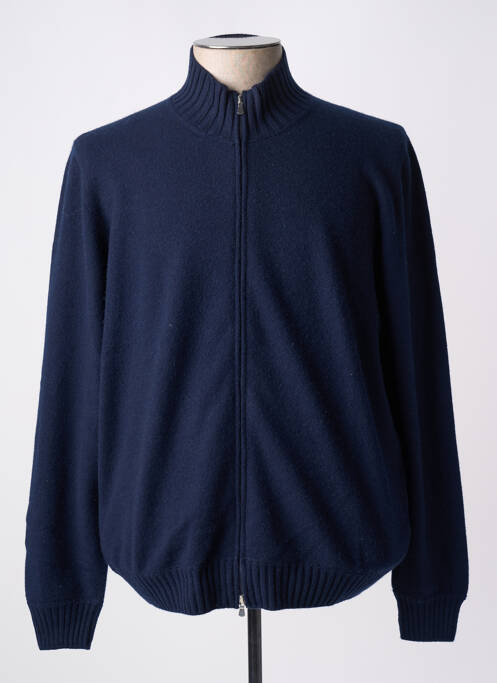 Gilet manches longues bleu GRAN SASSO pour homme
