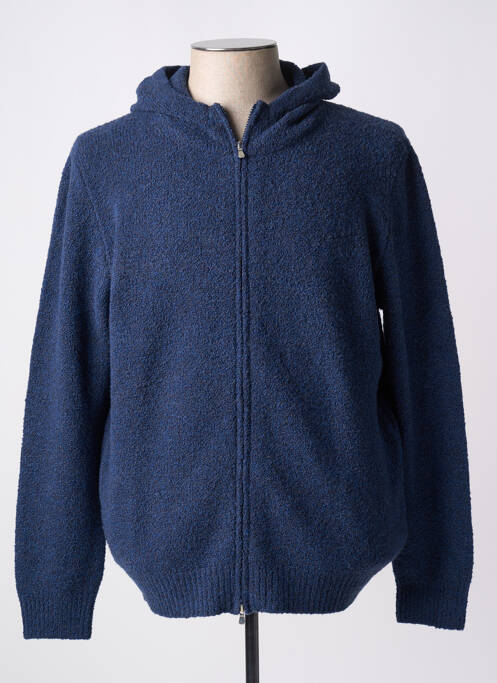 Gilet manches longues bleu GRAN SASSO pour homme