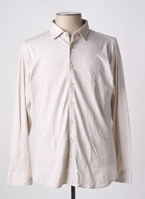 Chemise manches longues beige DESOTO pour homme