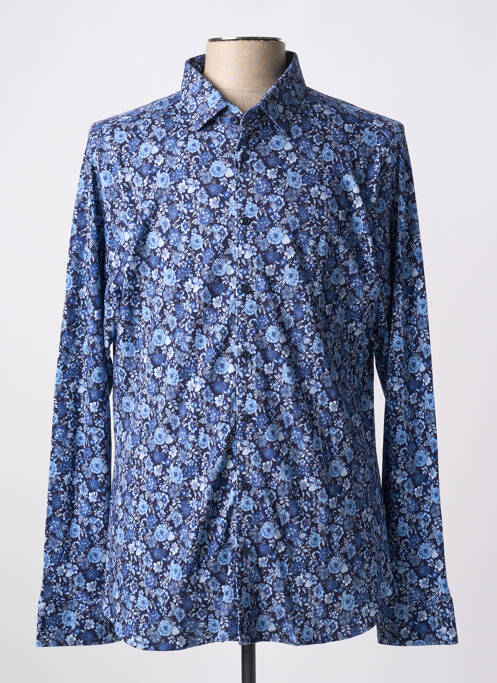 Chemise manches longues bleu DESOTO pour homme