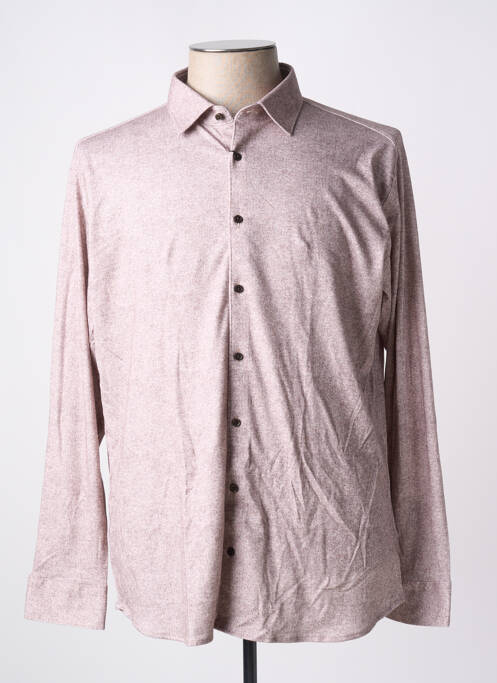 Chemise manches longues marron DESOTO pour homme