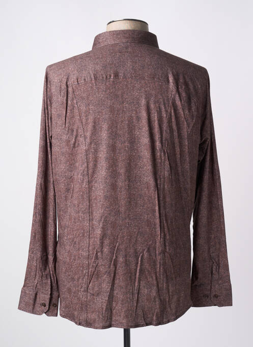 Chemise manches longues marron fonce DESOTO pour homme
