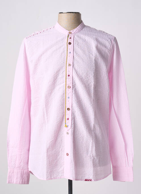 Chemise manches longues rose BOB pour homme