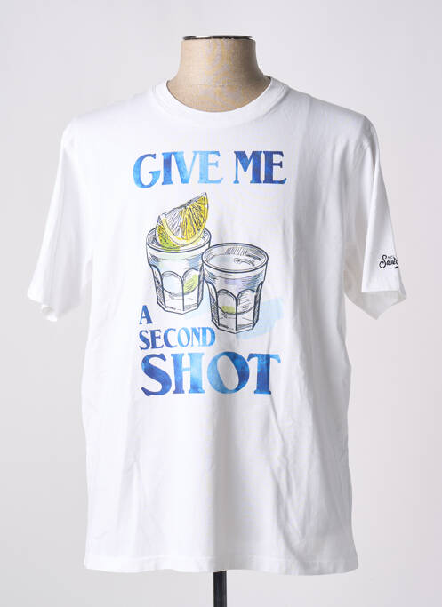 T-shirt blanc MC2 SAINT BARTH pour homme