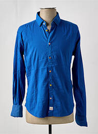 Chemise manches longues manches longues bleu PANAMA homme