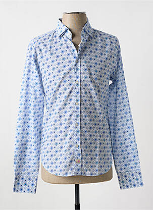 Chemise manches longues imprimé fantaisie bleu PANAMA homme