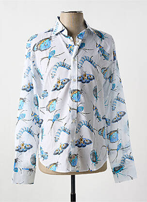 Chemise manches longues manches longues bleu PANAMA homme