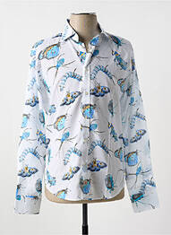 Chemise manches longues imprimé fantaisie bleu PANAMA homme