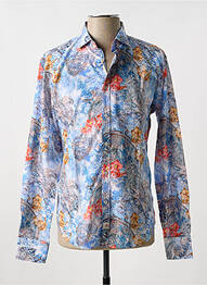 Chemise manches longues imprimé fantaisie bleu PANAMA homme