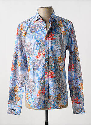 Chemise manches longues imprimé fantaisie bleu PANAMA homme