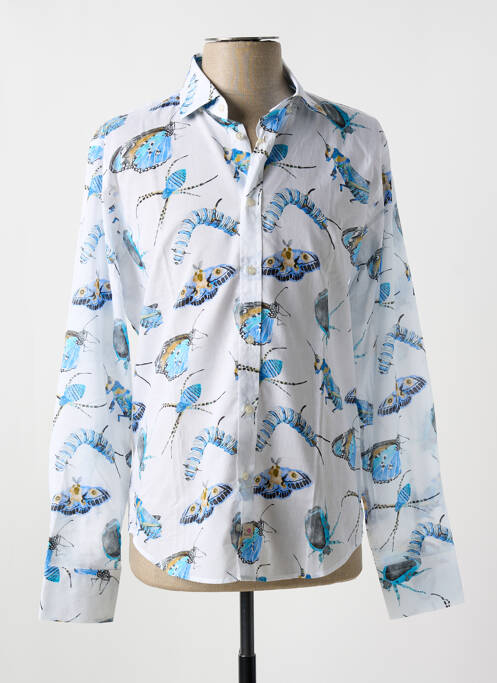 Chemise manches longues imprimé fantaisie bleu PANAMA homme