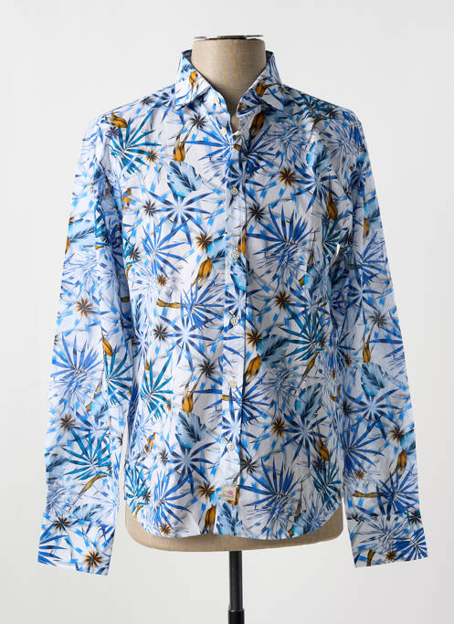 Chemise manches longues imprimé fantaisie bleu PANAMA homme