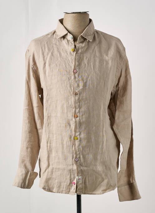 Chemise manches longues beige PANAMA pour homme