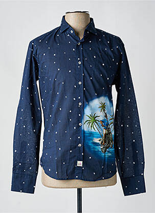 Chemise manches longues manches longues bleu PANAMA homme