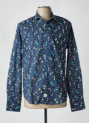 Chemise manches longues manches longues bleu PANAMA homme