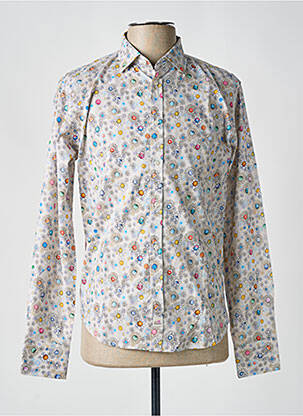 Chemise manches longues imprimé fleurs marron PANAMA homme