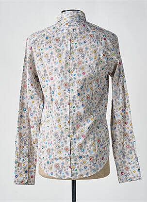 Chemise manches longues imprimé fleurs marron PANAMA homme
