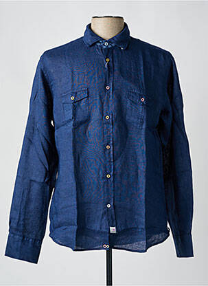 Chemise manches longues manches longues bleu PANAMA homme