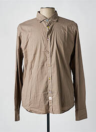 Chemise manches longues manches longues marron PANAMA homme