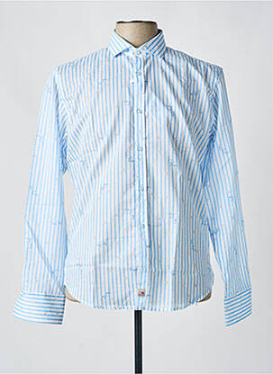 Chemise manches longues manches longues bleu PANAMA homme