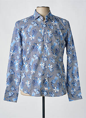 Chemise manches longues manches longues bleu PANAMA homme