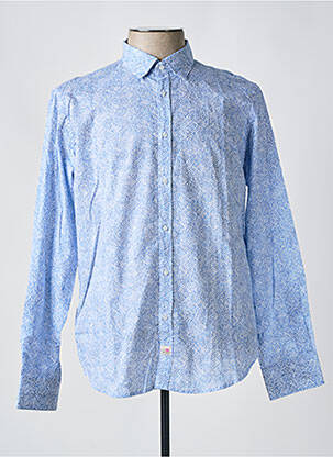 Chemise manches longues imprimé fantaisie bleu PANAMA homme