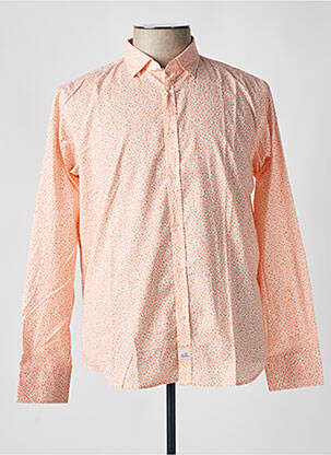 Chemise manches longues imprimé fleurs orange PANAMA homme