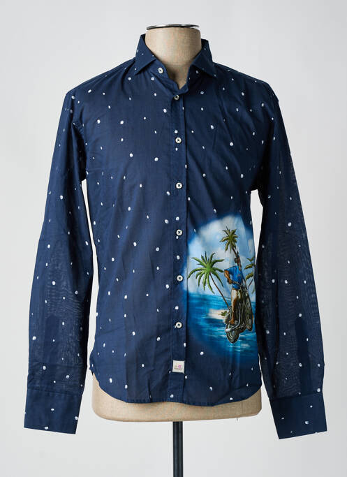 Chemise manches longues bleu PANAMA pour homme