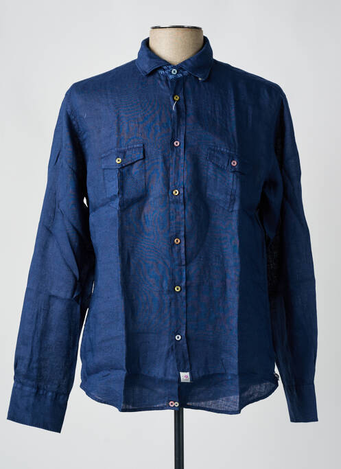 Chemise manches longues bleu PANAMA pour homme