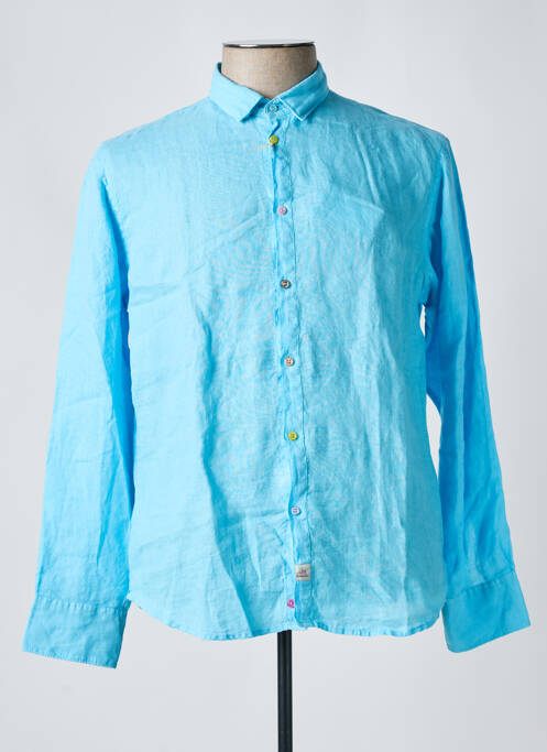 Chemise manches longues bleu PANAMA pour homme