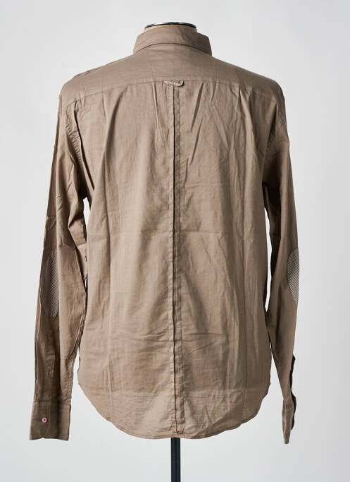 Chemise manches longues marron PANAMA pour homme